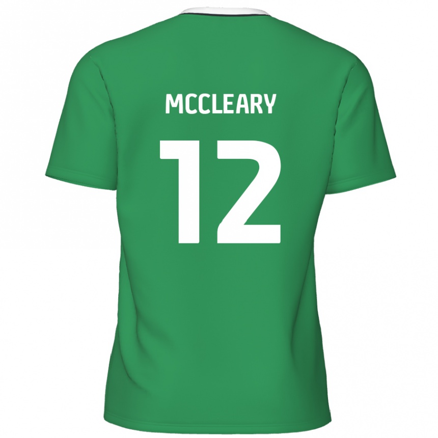 Kids Football Garath Mccleary #12 Green White Stripes Away Jersey 2024/25 T-Shirt Nz