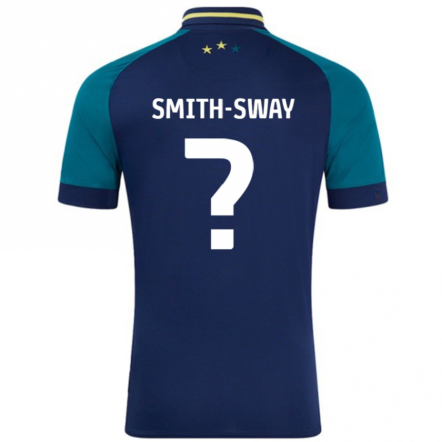 Kids Football Jay Smith-Sway #0 Navy Dark Green Away Jersey 2024/25 T-Shirt Nz