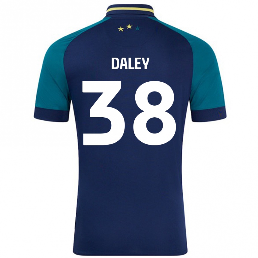 Kids Football Luke Daley #38 Navy Dark Green Away Jersey 2024/25 T-Shirt Nz