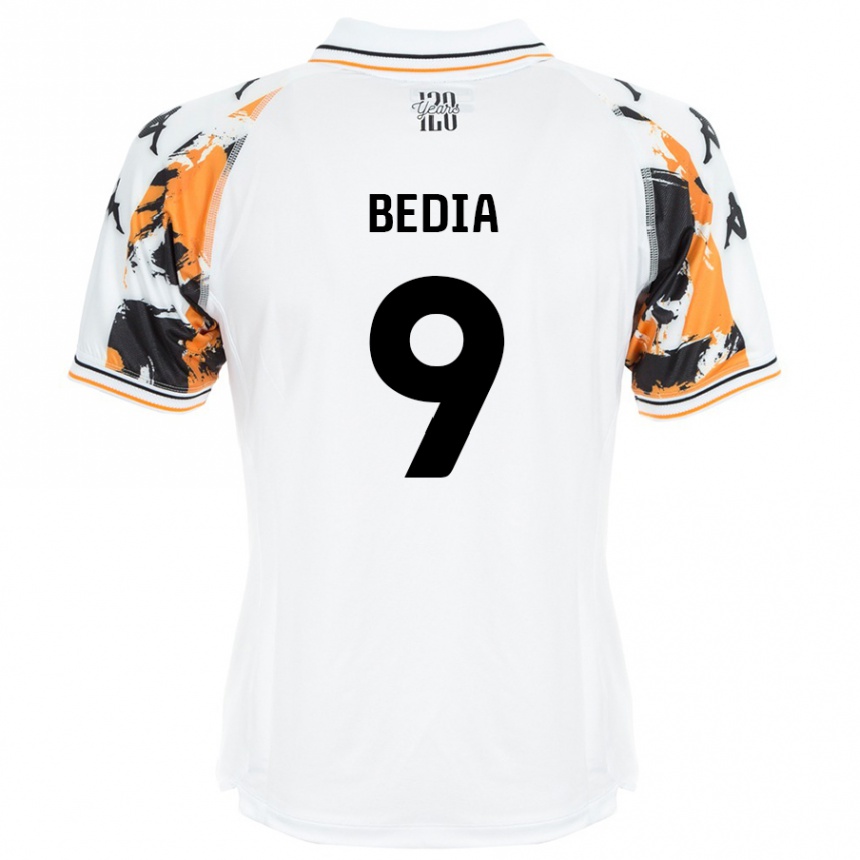 Kids Football Chris Bedia #9 White Away Jersey 2024/25 T-Shirt Nz