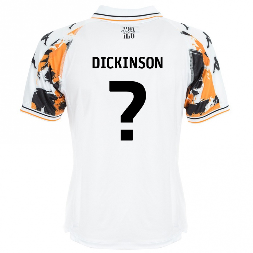 Kids Football George Dickinson #0 White Away Jersey 2024/25 T-Shirt Nz