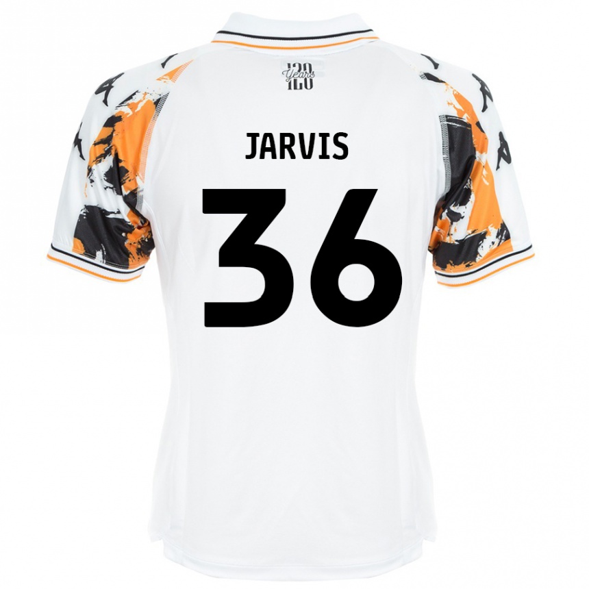 Kids Football Will Jarvis #36 White Away Jersey 2024/25 T-Shirt Nz