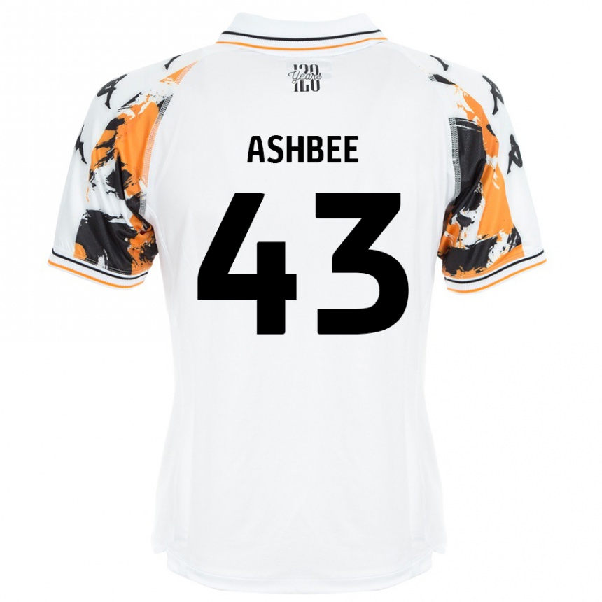 Kids Football Stanley Ashbee #43 White Away Jersey 2024/25 T-Shirt Nz