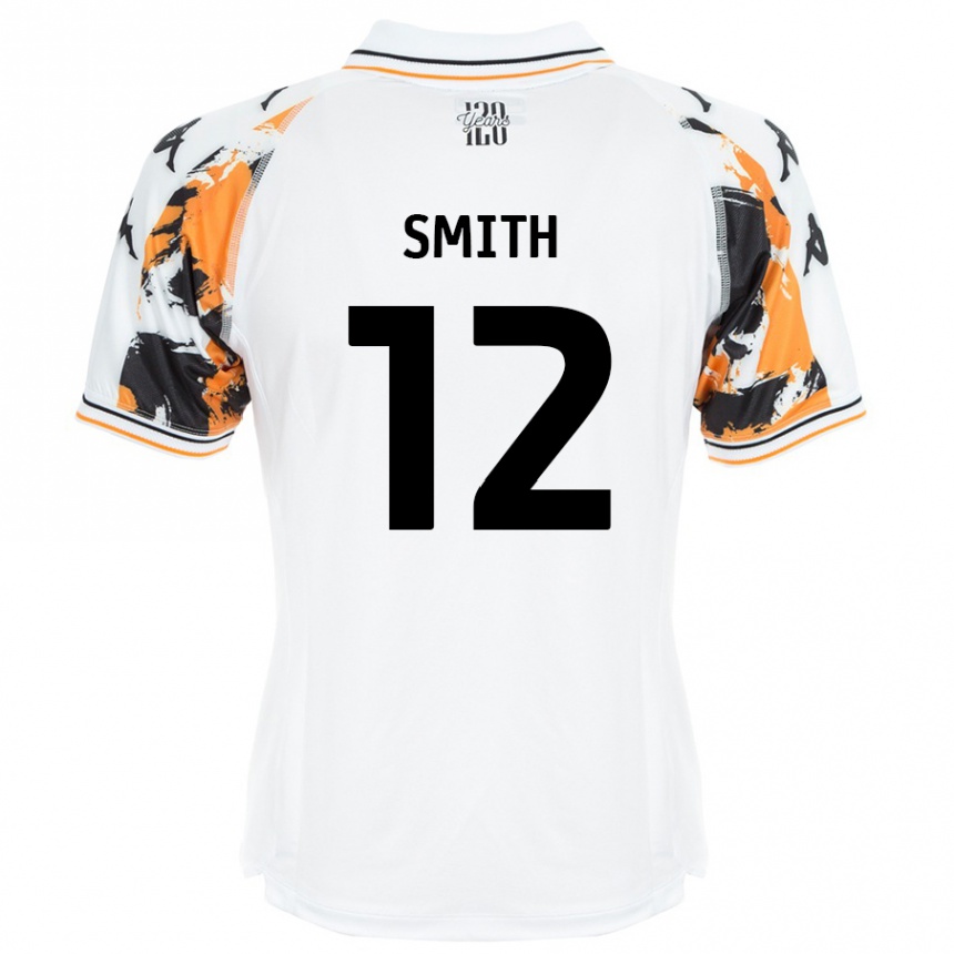 Kids Football Emily Smith #12 White Away Jersey 2024/25 T-Shirt Nz