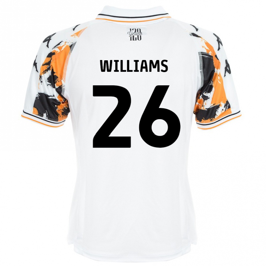 Kids Football Annabel Williams #26 White Away Jersey 2024/25 T-Shirt Nz