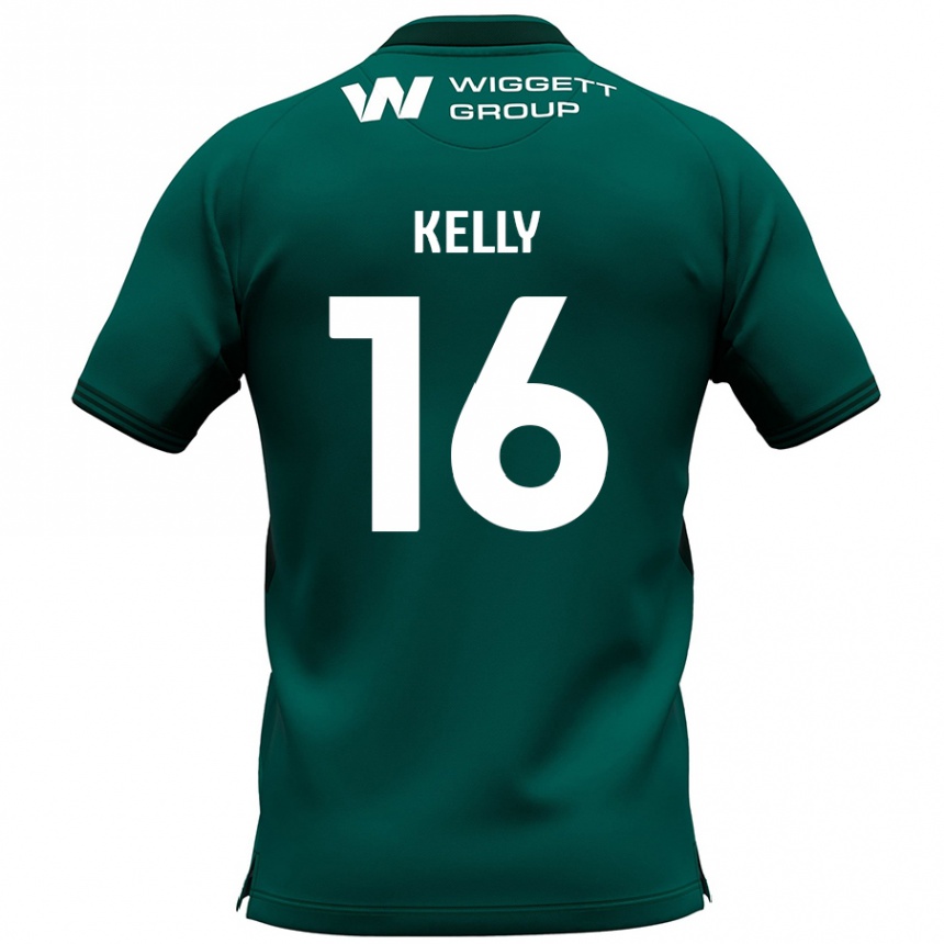 Kids Football Daniel Kelly #16 Green Away Jersey 2024/25 T-Shirt Nz