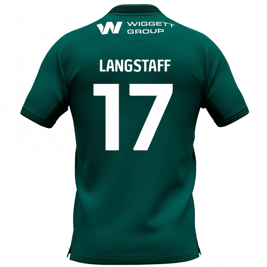 Kids Football Macaulay Langstaff #17 Green Away Jersey 2024/25 T-Shirt Nz