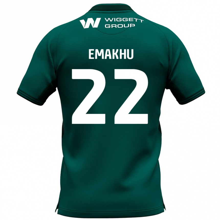 Kids Football Aidomo Emakhu #22 Green Away Jersey 2024/25 T-Shirt Nz