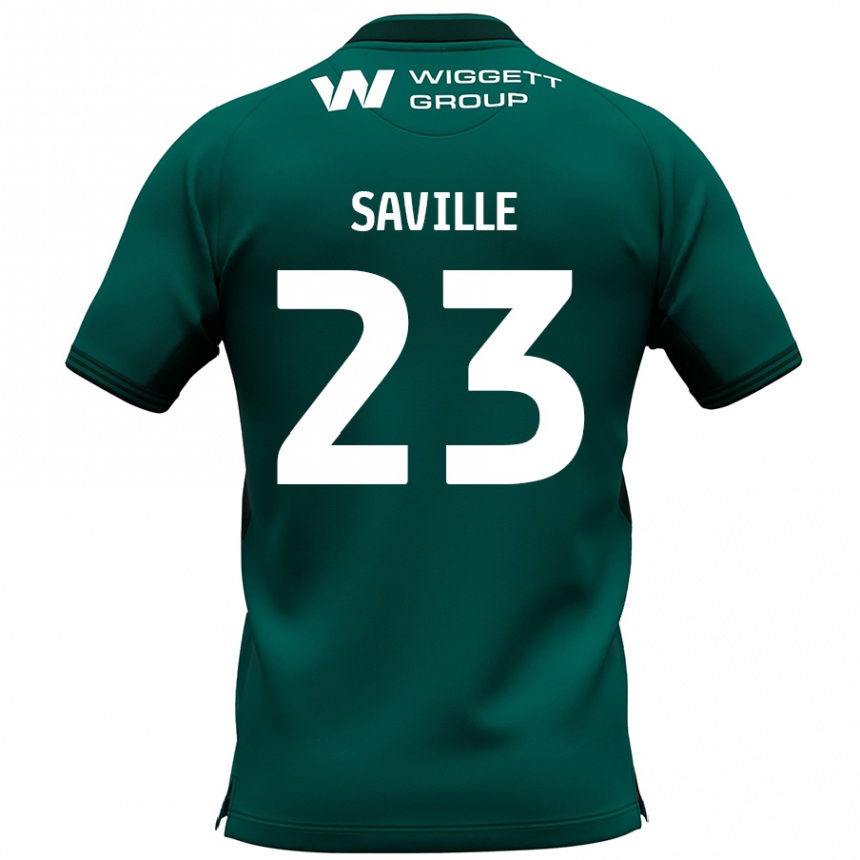 Kids Football George Saville #23 Green Away Jersey 2024/25 T-Shirt Nz