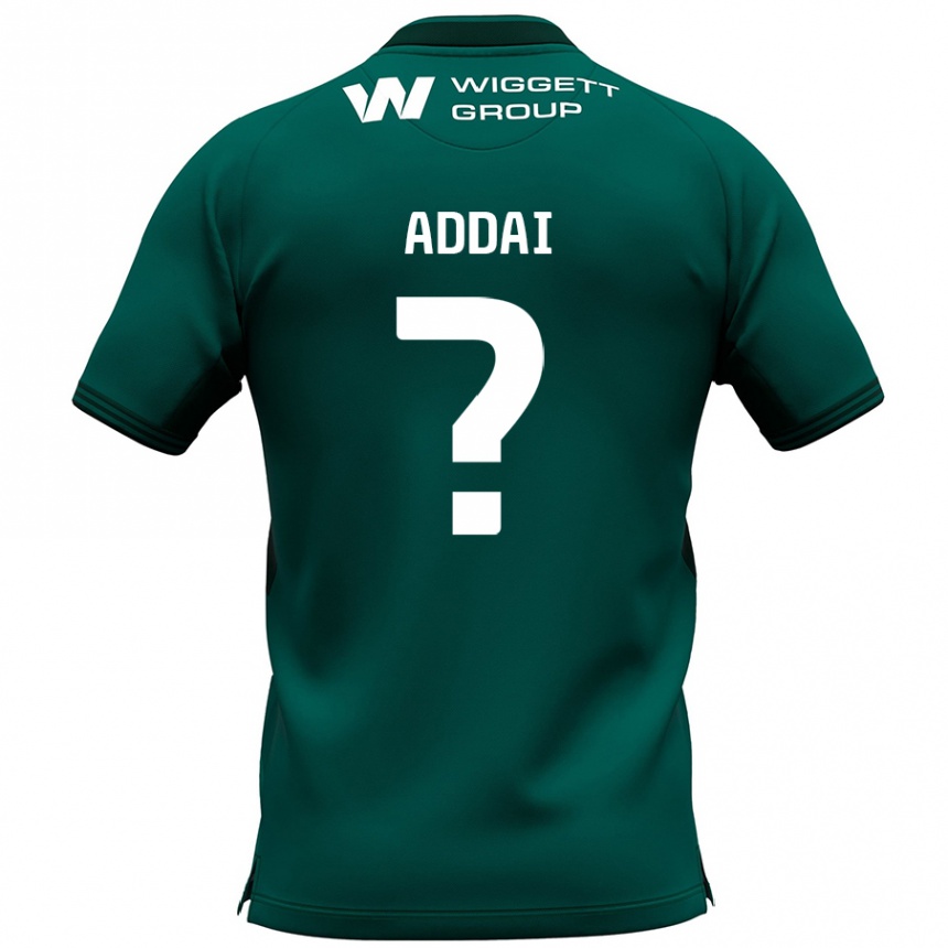 Kids Football Dillon Addai #0 Green Away Jersey 2024/25 T-Shirt Nz