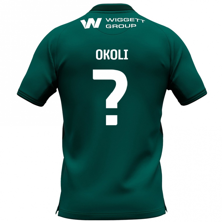 Kids Football Chinwike Okoli #0 Green Away Jersey 2024/25 T-Shirt Nz