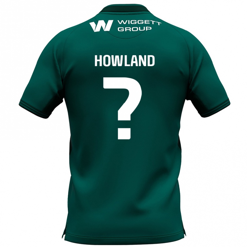 Kids Football Jack Howland #0 Green Away Jersey 2024/25 T-Shirt Nz