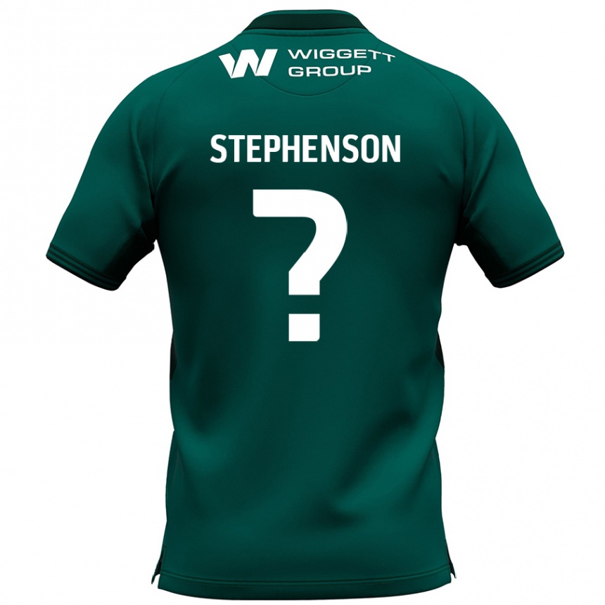 Kids Football Joshua Stephenson #0 Green Away Jersey 2024/25 T-Shirt Nz