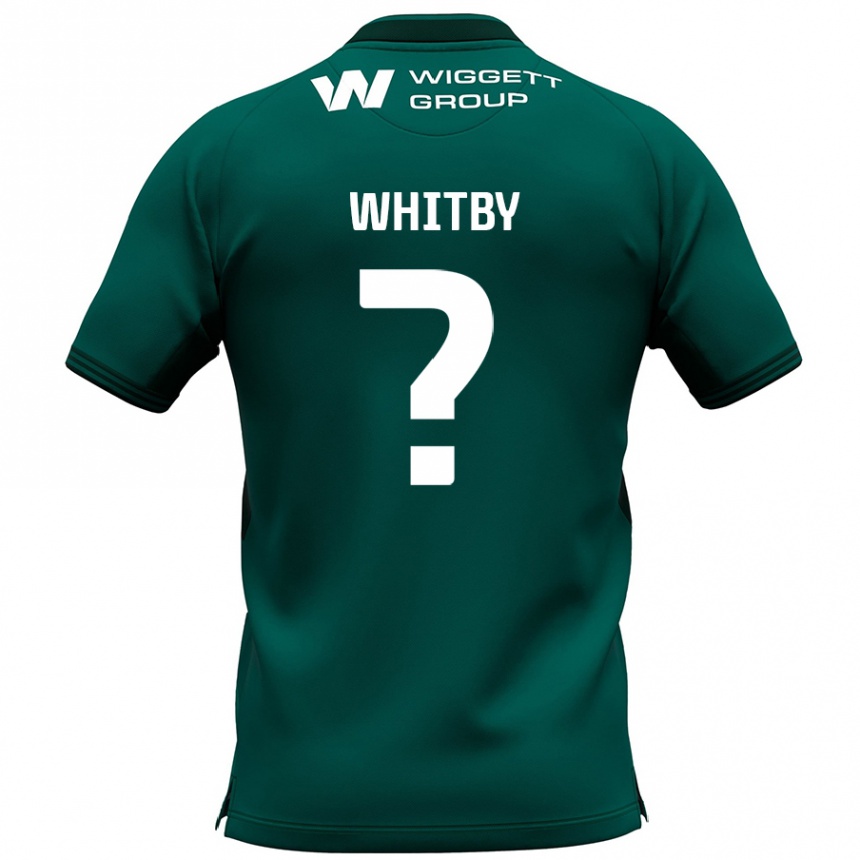 Kids Football Oliver Whitby #0 Green Away Jersey 2024/25 T-Shirt Nz