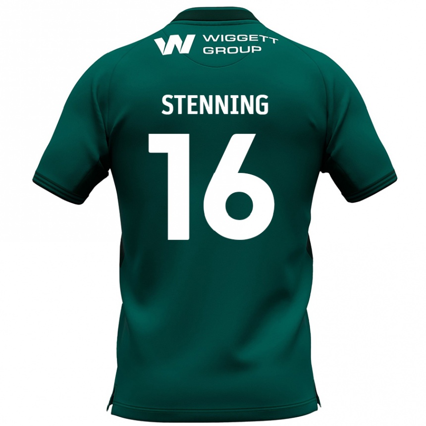 Kids Football Ellie Stenning #16 Green Away Jersey 2024/25 T-Shirt Nz