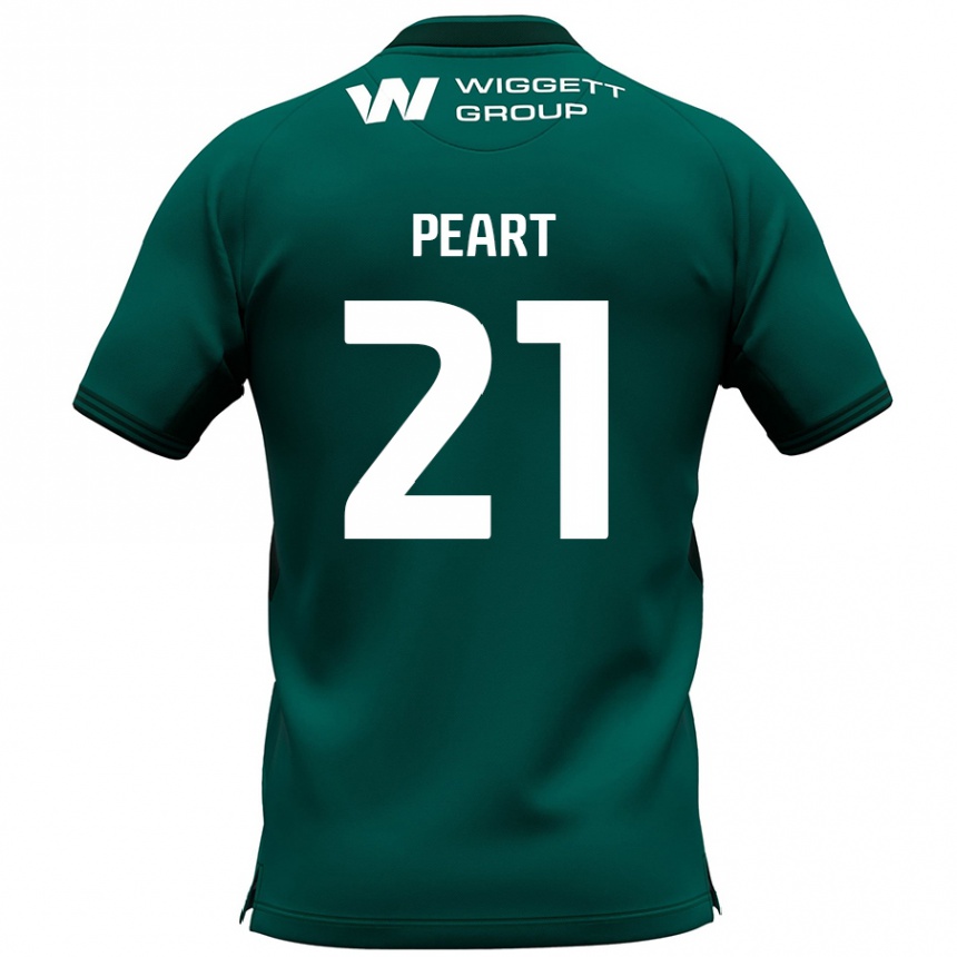 Kids Football Kalani Peart #21 Green Away Jersey 2024/25 T-Shirt Nz