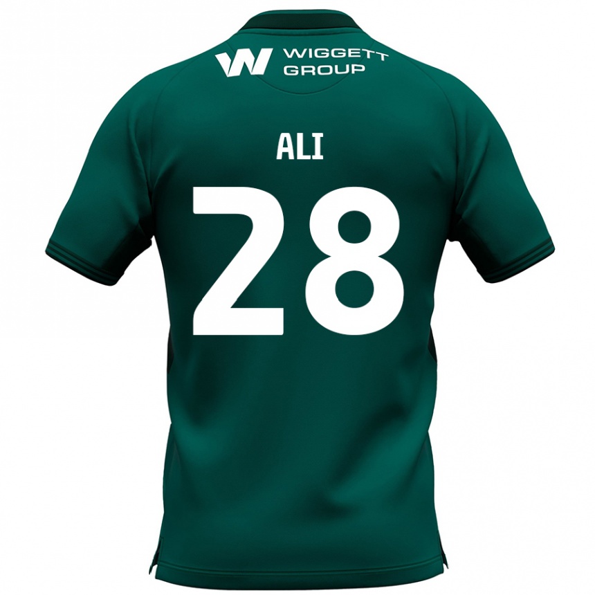 Kids Football Francesca Ali #28 Green Away Jersey 2024/25 T-Shirt Nz