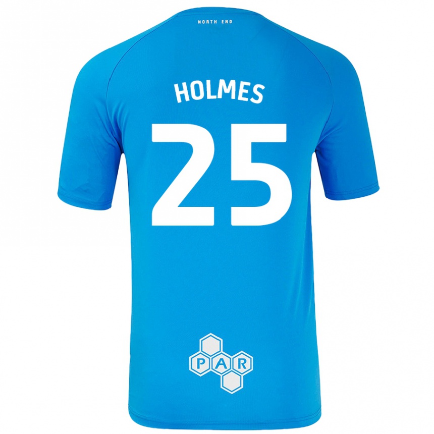 Kids Football Duane Holmes #25 Sky Blue Away Jersey 2024/25 T-Shirt Nz