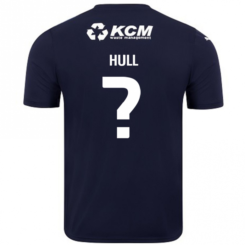 Kids Football Jake Hull #0 Navy Blue Away Jersey 2024/25 T-Shirt Nz