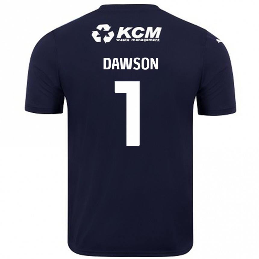 Kids Football Cameron Dawson #1 Navy Blue Away Jersey 2024/25 T-Shirt Nz