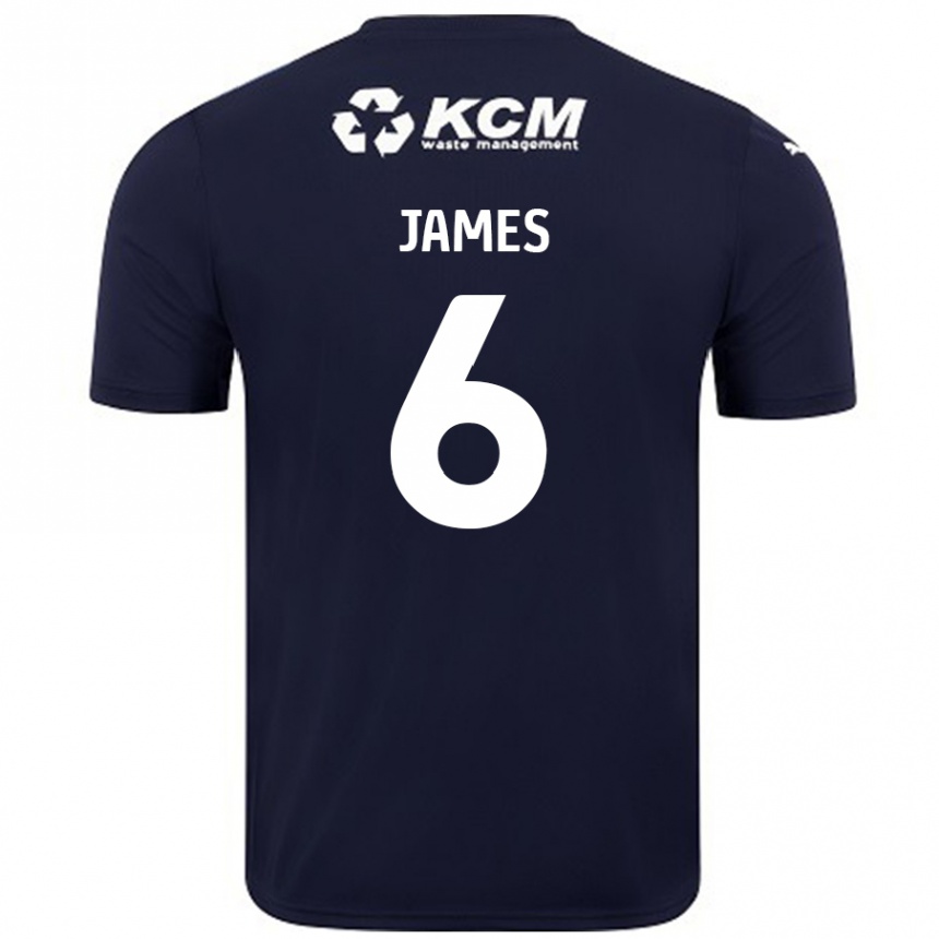 Kids Football Reece James #6 Navy Blue Away Jersey 2024/25 T-Shirt Nz