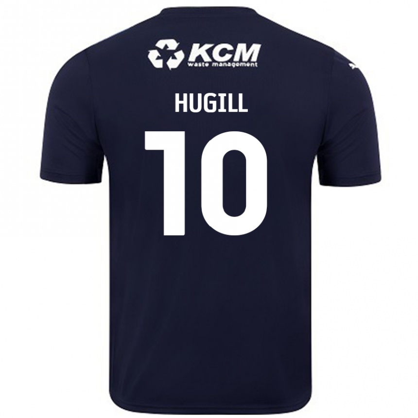 Kids Football Jordan Hugill #10 Navy Blue Away Jersey 2024/25 T-Shirt Nz