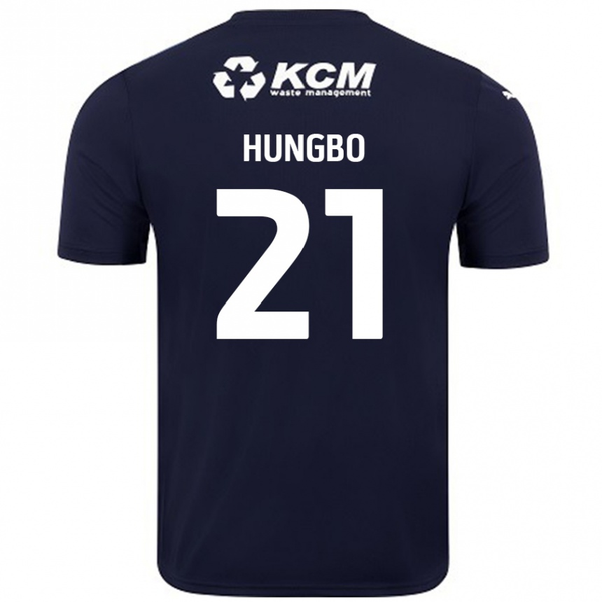 Kids Football Joseph Hungbo #21 Navy Blue Away Jersey 2024/25 T-Shirt Nz