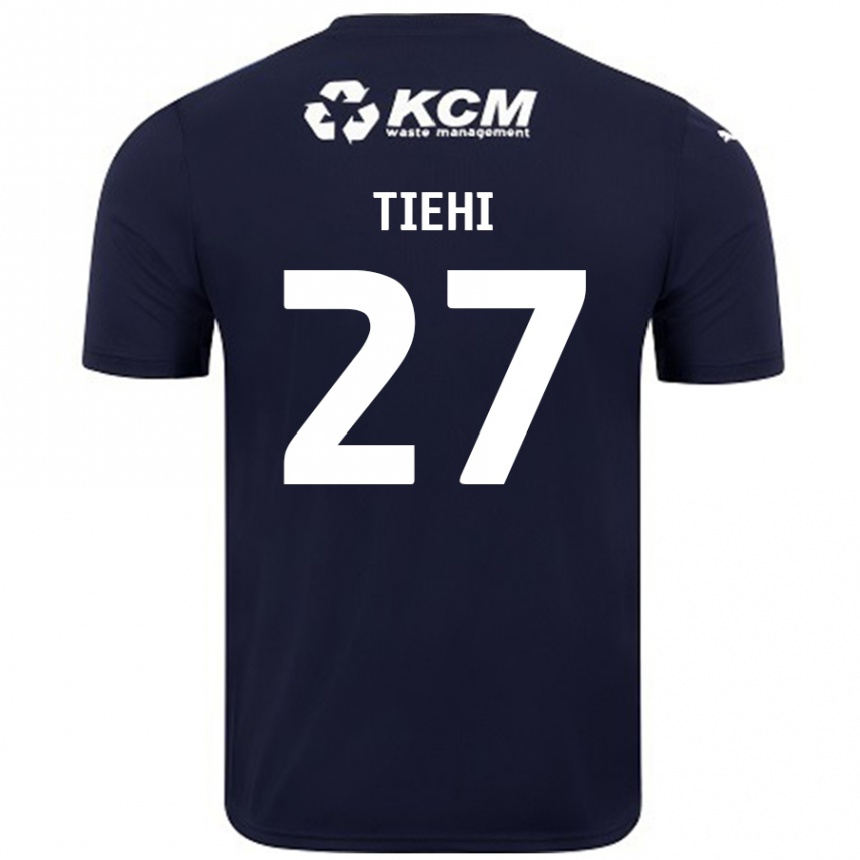 Kids Football Christ Tiehi #27 Navy Blue Away Jersey 2024/25 T-Shirt Nz