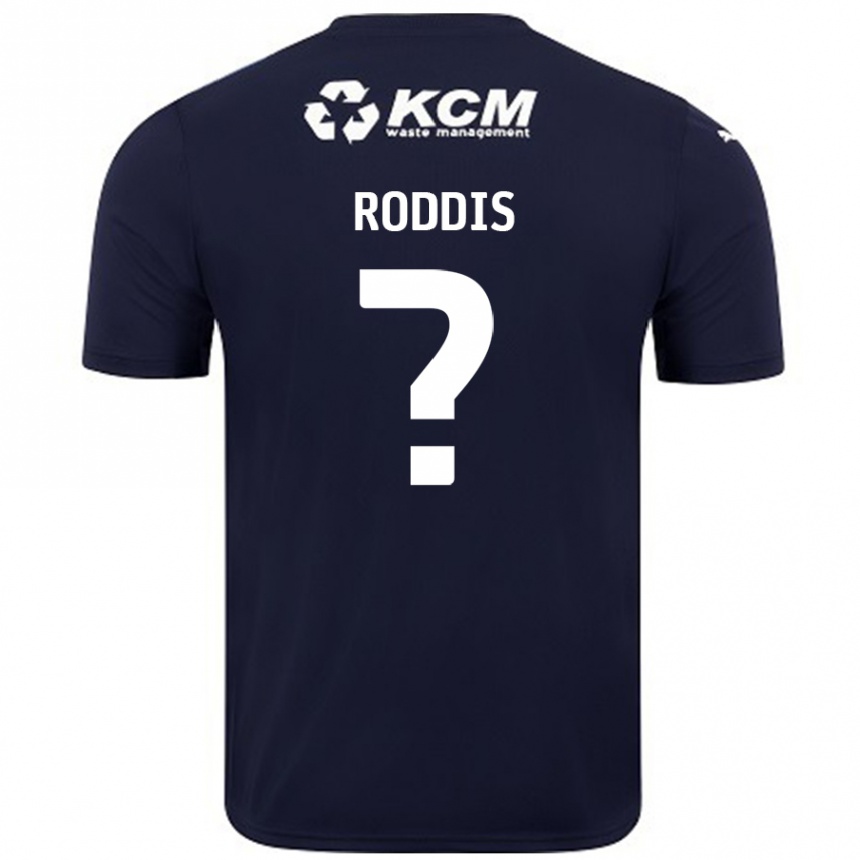 Kids Football Harry Roddis #0 Navy Blue Away Jersey 2024/25 T-Shirt Nz