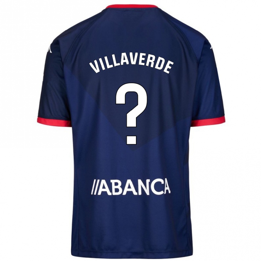 Kids Football Hugo Villaverde #0 Navy Blue Away Jersey 2024/25 T-Shirt Nz