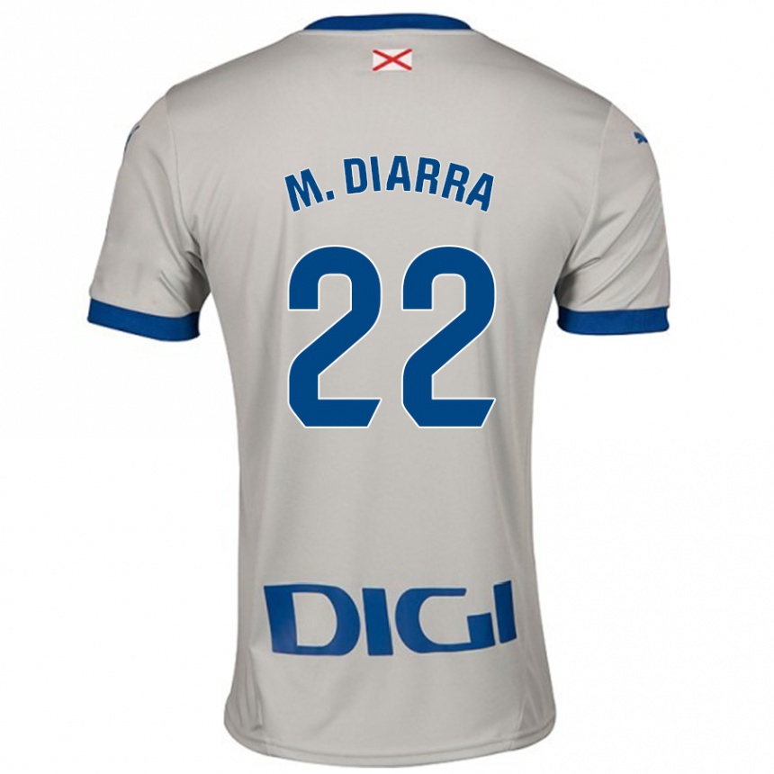 Kids Football Moussa Diarra #22 Light Gray Away Jersey 2024/25 T-Shirt Nz