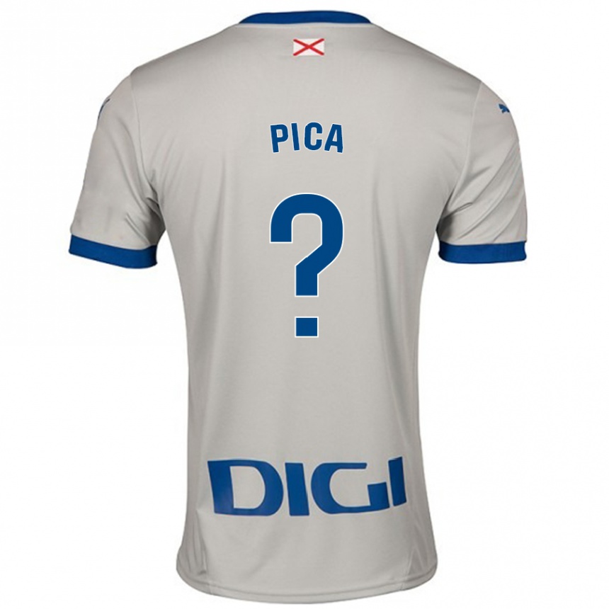 Kids Football Adrián Pica #0 Light Gray Away Jersey 2024/25 T-Shirt Nz