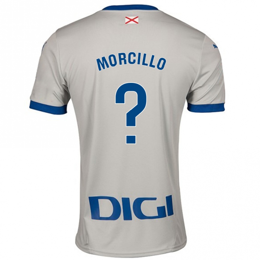 Kids Football Diego Morcillo #0 Light Gray Away Jersey 2024/25 T-Shirt Nz