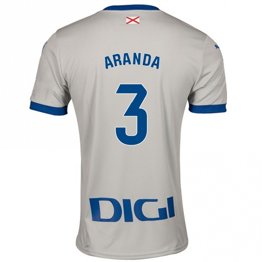 Kids Football Miguel Aranda #3 Light Gray Away Jersey 2024/25 T-Shirt Nz