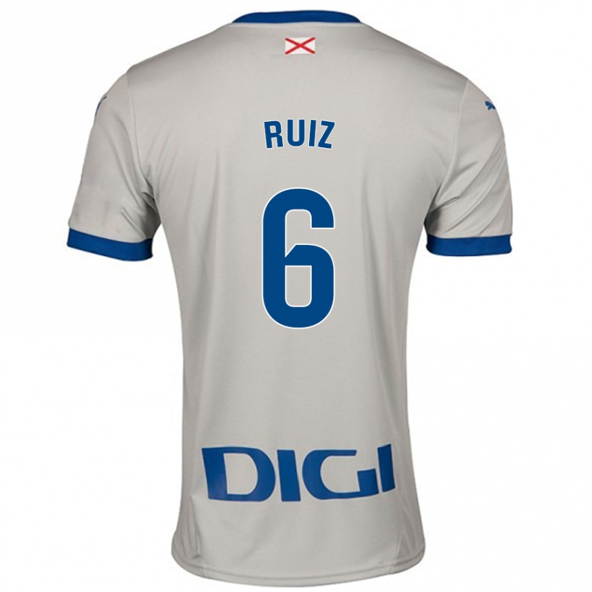 Kids Football Markel Ruiz #6 Light Gray Away Jersey 2024/25 T-Shirt Nz