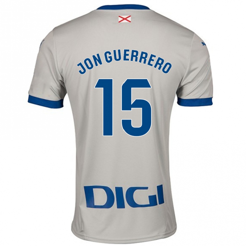 Kids Football Julen Jon Guerrero #15 Light Gray Away Jersey 2024/25 T-Shirt Nz