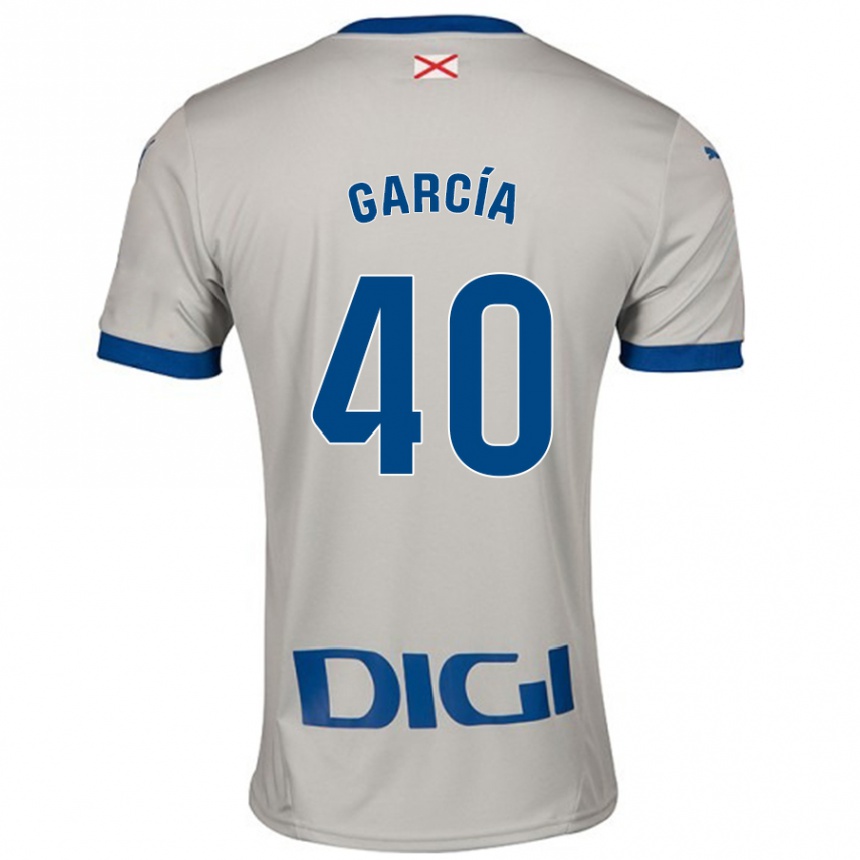 Kids Football Álvaro García #40 Light Gray Away Jersey 2024/25 T-Shirt Nz