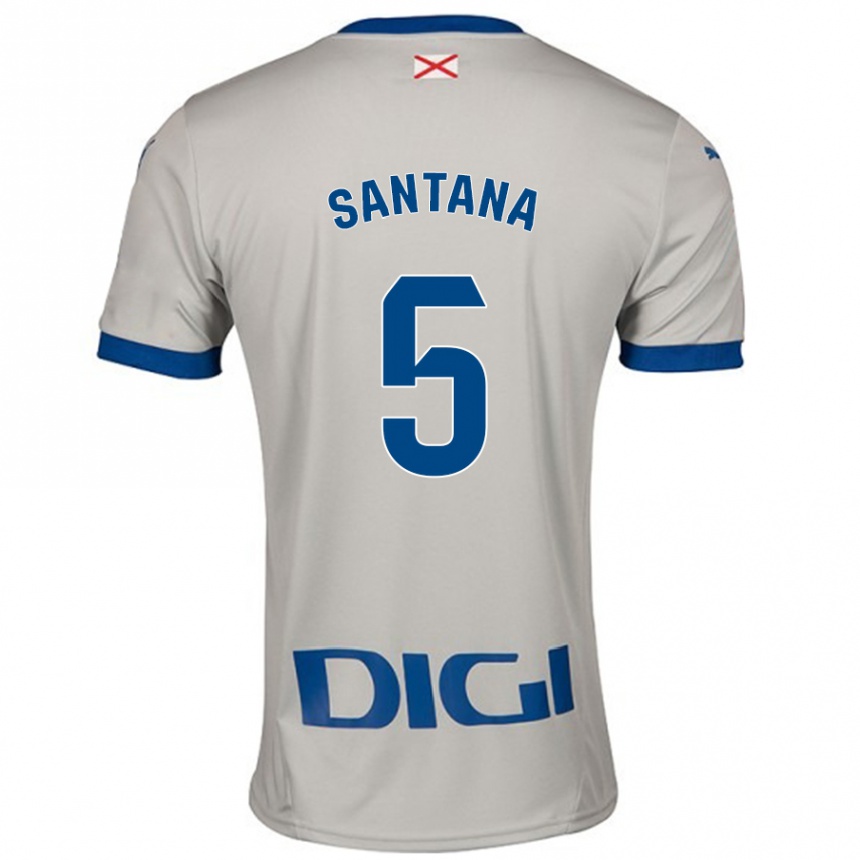 Kids Football Vanesa Santana #5 Light Gray Away Jersey 2024/25 T-Shirt Nz