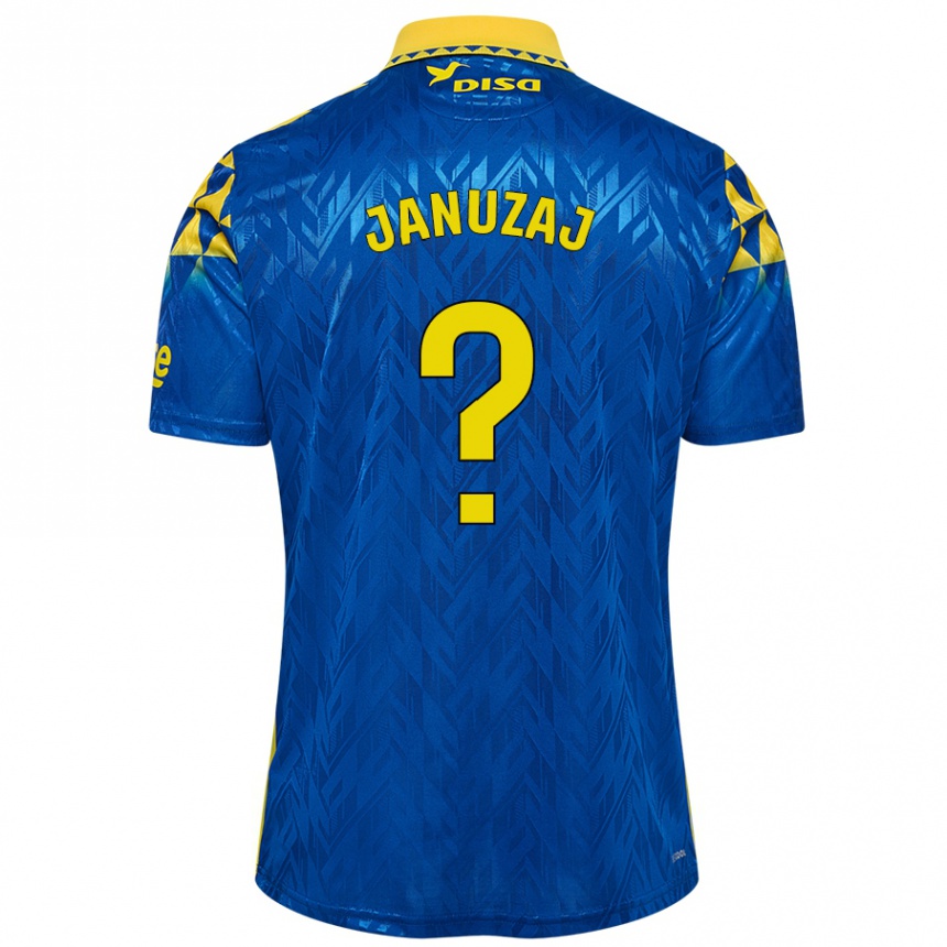 Kids Football Adnan Januzaj #0 Blue Yellow Away Jersey 2024/25 T-Shirt Nz