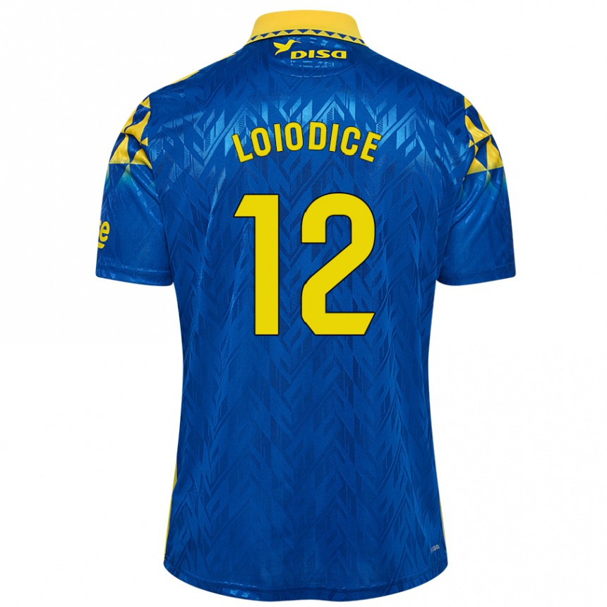 Kids Football Enzo Loiodice #12 Blue Yellow Away Jersey 2024/25 T-Shirt Nz