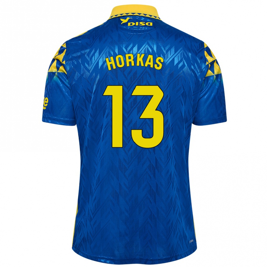 Kids Football Dinko Horkas #13 Blue Yellow Away Jersey 2024/25 T-Shirt Nz