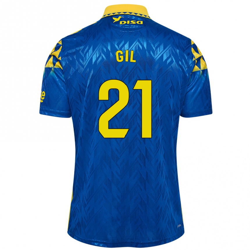 Kids Football Iván Gil #21 Blue Yellow Away Jersey 2024/25 T-Shirt Nz