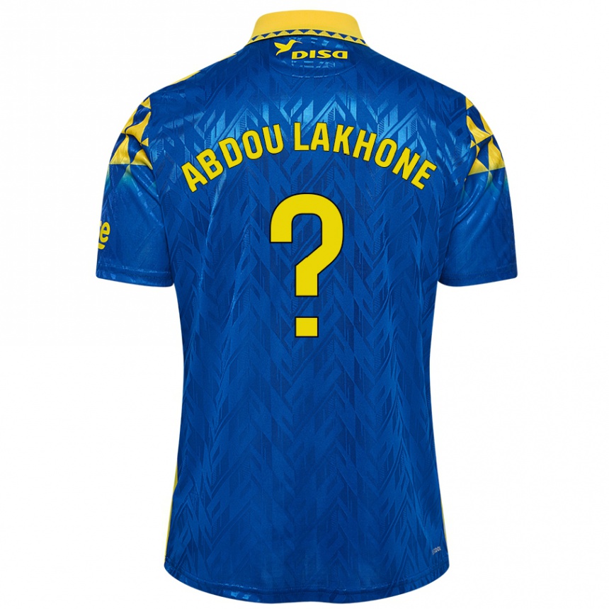 Kids Football Pape Abdou Lakhone #0 Blue Yellow Away Jersey 2024/25 T-Shirt Nz