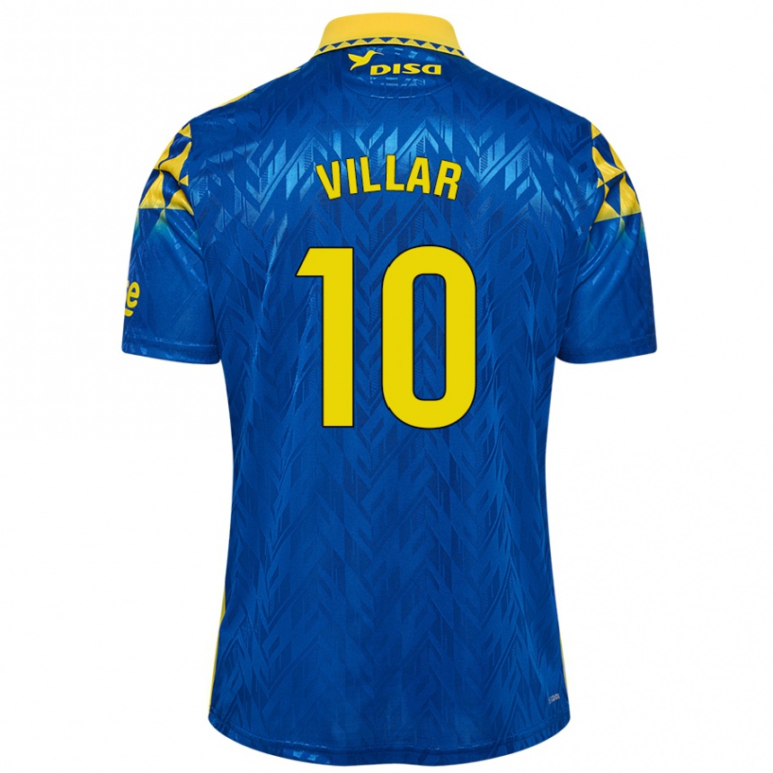 Kids Football Andy Villar #10 Blue Yellow Away Jersey 2024/25 T-Shirt Nz