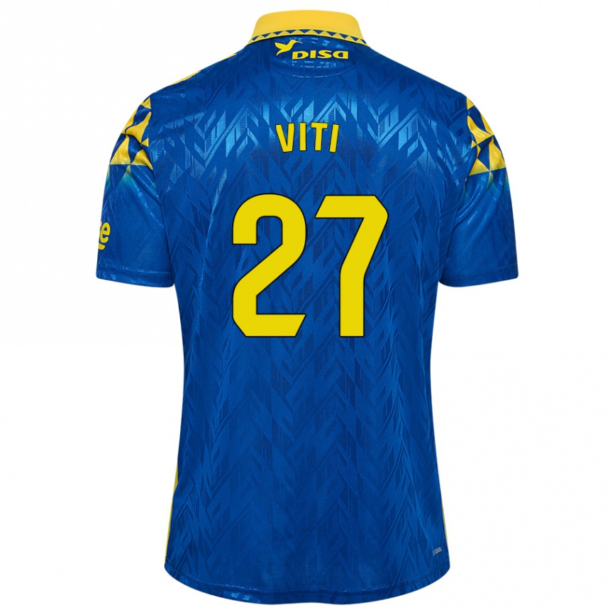 Kids Football Viti #27 Blue Yellow Away Jersey 2024/25 T-Shirt Nz