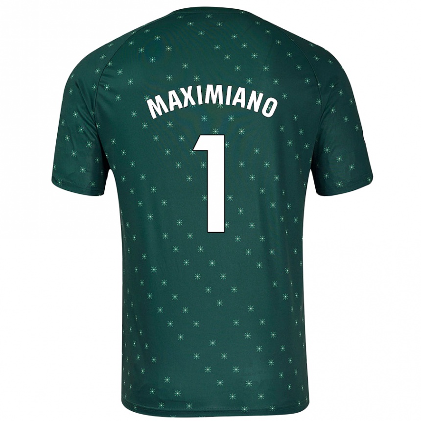 Kids Football Luís Maximiano #1 Dark Green Away Jersey 2024/25 T-Shirt Nz