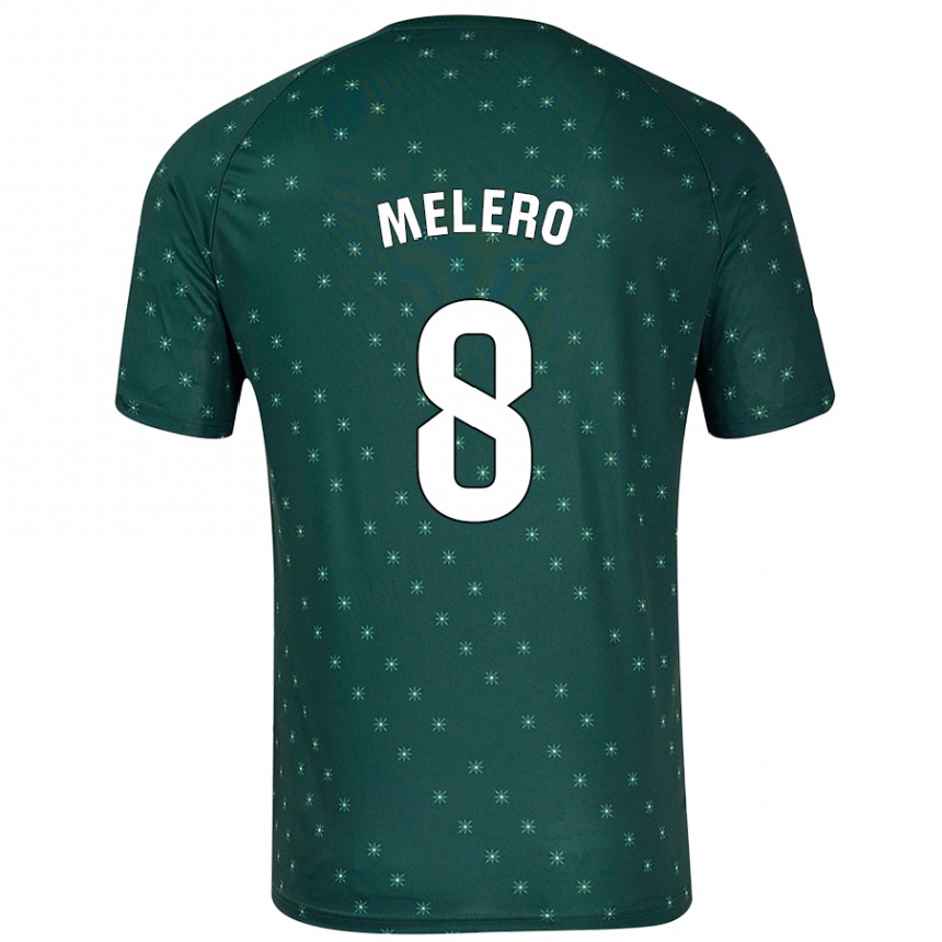 Kids Football Gonzalo Melero #8 Dark Green Away Jersey 2024/25 T-Shirt Nz