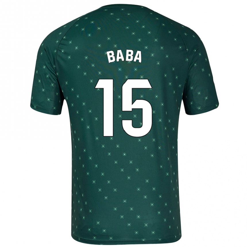 Kids Football Iddrisu Baba #15 Dark Green Away Jersey 2024/25 T-Shirt Nz