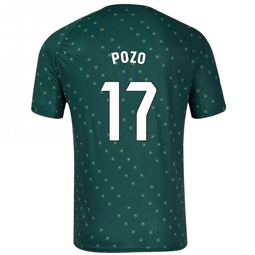 Kids Football Álex Pozo #17 Dark Green Away Jersey 2024/25 T-Shirt Nz