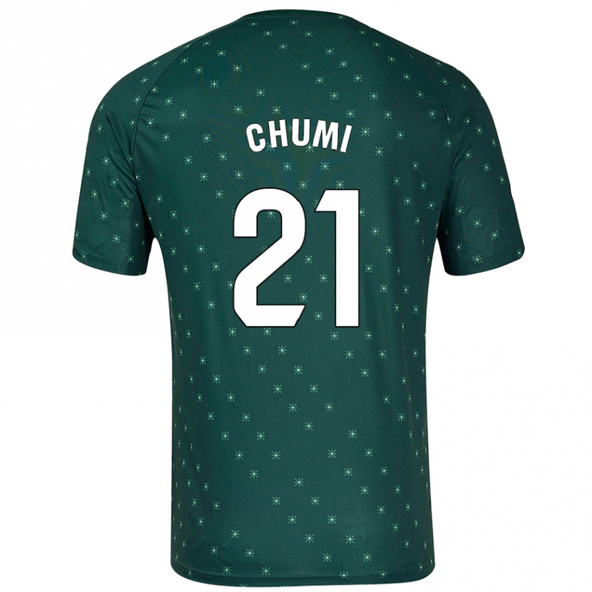 Kids Football Chumi #21 Dark Green Away Jersey 2024/25 T-Shirt Nz